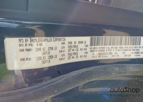 2004 Jeep Grand Cherokee Laredo from USA, damaged, VIN 1J4GW48S64C418961